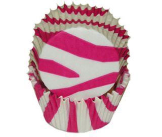 36 Hot Pink Zebra Polka Dot Baking Cups Liners Cupcakes