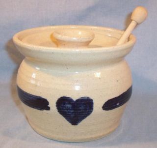Vintage Tadlock Pottery Honey Pot Dipper Texas Potter