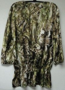 chico s glowing python ballas tunic top avocado chico s size 1 nwt $ 