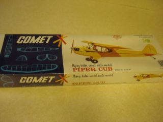 Comet Piper Cub Balsa Wood Scale Model Airplane Kit Factory SEALED 
