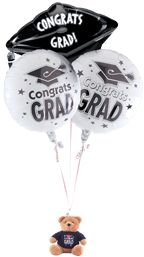 Graduation Balloon Bouquet Centerpiece Bear Weight