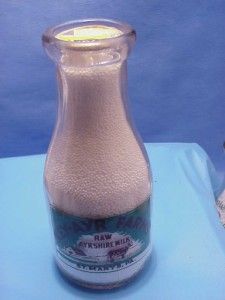 Pint Milk Bottle Key Ayr Farms Ayrshire St Marys PA 2 Color Awsome 