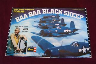 RARE Vintage REVELL BAA BAA Black Sheep WWII Corsair Military MODEL 