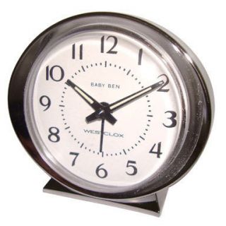 Westclox Baby Ben Classic Alarm Clock Keywound Movement Metal Bezel 