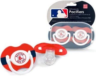   Red Sox Pacifiers 2 Pack Set Infant Baby Fanatic BPA Free MLB
