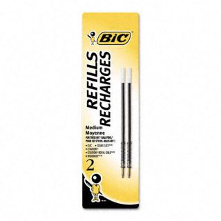 10 BIC Velocity XXL Pro Ballpoint Pen Refills Med Blk