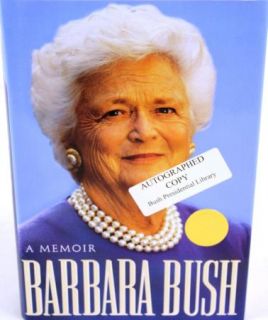 Memoir Barbara Bush Autographed Hardcover 4201S2