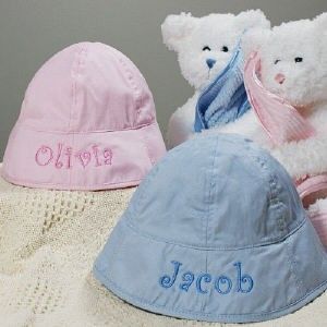 Personalized Embroidered Baby Name Sun Hat Girl Gifts