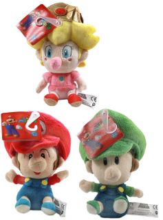 Super Mario Bros Baby Plush Set of 3 With Mario Luigi & Peach
