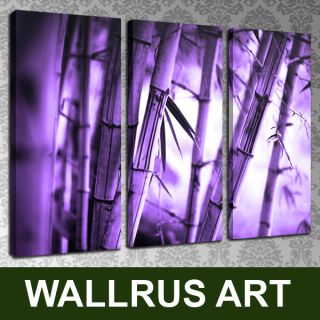 Bamboo Shoots Abstract Purple Contemporary Modern