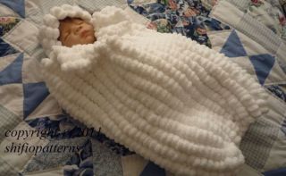 Baby Cuddle Sac Cocoon Knitting Pattern 3 Sizes 203 by Shifios 