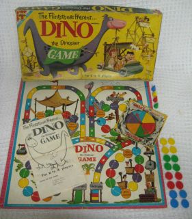   The Dinosaur Board Game Flintstones Hanna Barbera Transogram