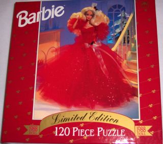 120 PC Edition Puzzle of 1988 Christmas Barbie Doll SEALED Never 