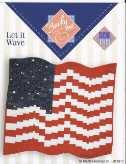 Let it Wave ~ Bargello Flag Wall Hanging Quilt Pattern Instructions 