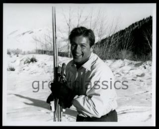 Lex Barker Vintage Skiing Winter Vacation Candid Photograph Watson 