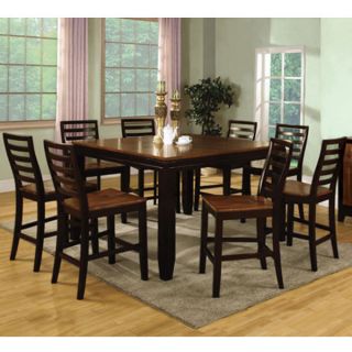 Solid Wood Bannock Acacia Espresso Finish Counter Height Dining Set 