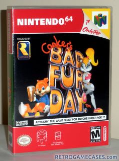 Conkers Bad Fur Day BFD New Game Case Nintendo 64 N64