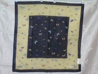 Hanae Mori Large Collection Cotton Scarf Handkerchief Butterflies 