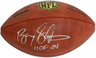 Lions Barry Sanders Signed Wilson Duke NFL Game Football w HOF04 