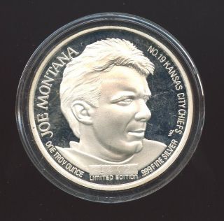 Joe Montana 1 Ounce Silver Coin 1993 Lim 1442 7000