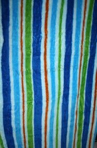 Baruch Striped Throw Blanket Ultra Plush Blue Green Orange Afghan Boy 