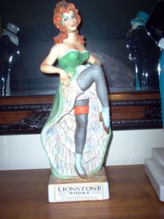   THE DANCE HALL GIRL LIONSTONE WHISKEY DECANTER 70S BARDSTOWN,KY WOW