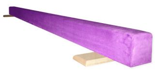 Purple 8ft Suede Gymnastics Balance Beam Nimble Beams