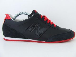 Womens New Balance Trainers 410 Slim Black Red Leather Sneakers UK 5 