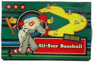 1957 Cadaco All Star Baseball Board Game with 60 Player Disks