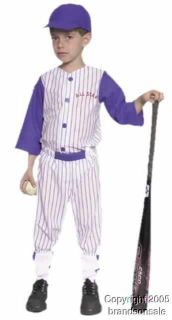 Childs Baseball Uniform Boys Halloween Costume XS
