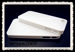 DIY 2pcs Plastic Basis Phone Case for Apple iPhone 4 or 4S in White K6 
