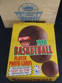 1990 91 Fleer Basketball Rack Case 3 24ct Boxes