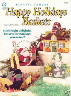Happy Holiday Baskets Plastic Canvas Book