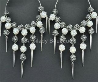 New Stunning Basketball Wives 24 Beads Bling Hoop Earrings Uniquely 
