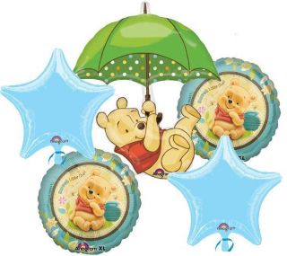 WINNIE THE POOH BABY SHOWER BALLOONS BOUQUET SUPPLIES DECORATIONS