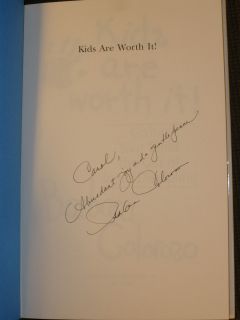 Barbara Coloroso Kids Are Worth It 1994 Autographed 1st Edition