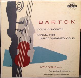 ivry gitlis bartok unaccompanied violin label format 33 rpm 12 lp mono 