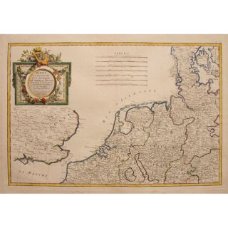 Antique map Netherland, East Friesland, Germany, Denmark ﻿by Zannoni 