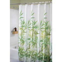 Anzu Shower Curtain Floral Leaves Bamboo Design by InterDesign 36524 