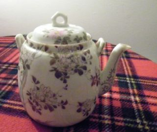 Antique Chinese Tea Pot Late 19th Early 20th Century Hand Painted Mint 