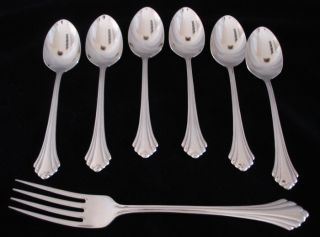 Oneida Discontinued BANCROFT FORTUNE Stainless 6 Teaspoons 1 Dinner 
