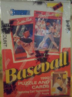 1990 DONRUSS BASEBALL PUZZLE AND CARDS WAX PACKS FACTORY SEAL BOX 36 