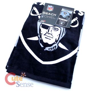 NFL Oakland Raiders Beach Towel Bath Towel 30x60 Cotton Helmet Logo 