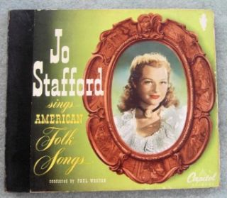 Jo Stafford American Folk Songs 78rpm Capitol 10123 c1948 3 Record Set 