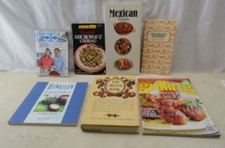 Lot of 7 Vintage Cook Books Magazines Mexican Hawaiian Microwave 