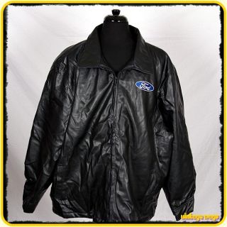 Steve Barrys Ford PU Faux Leather Jacket Mens XXXL 3XL Black 