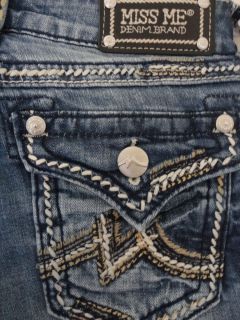   Jeans Denim Brand New Basic Thick Stitch Straight M Embroidery