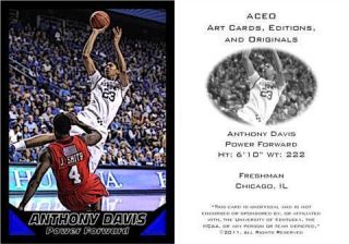 Anthony Davis ACEO Basketball Trading Card Kentucky