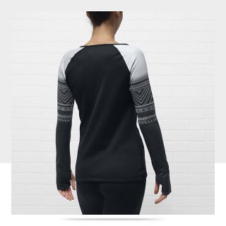 Nike Pro Printed Hyperwarm Crew Womens Shirt 516976_011_B