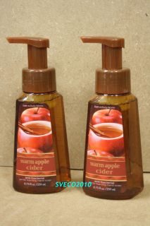 Bath Body Works Warm Apple Cider Gentle Foaming Hand Soap 2 Bottles 